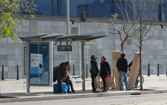 Los usuarios del transporte publico demandan paradas innovadoras