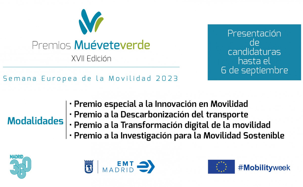 La emt de madrid convoca la xvii edicion de los premios muevete verde