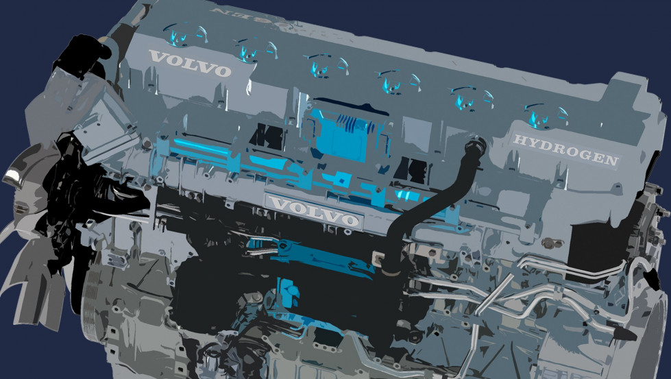 Volvo avanza en el motor de combustion a base de hidrogeno