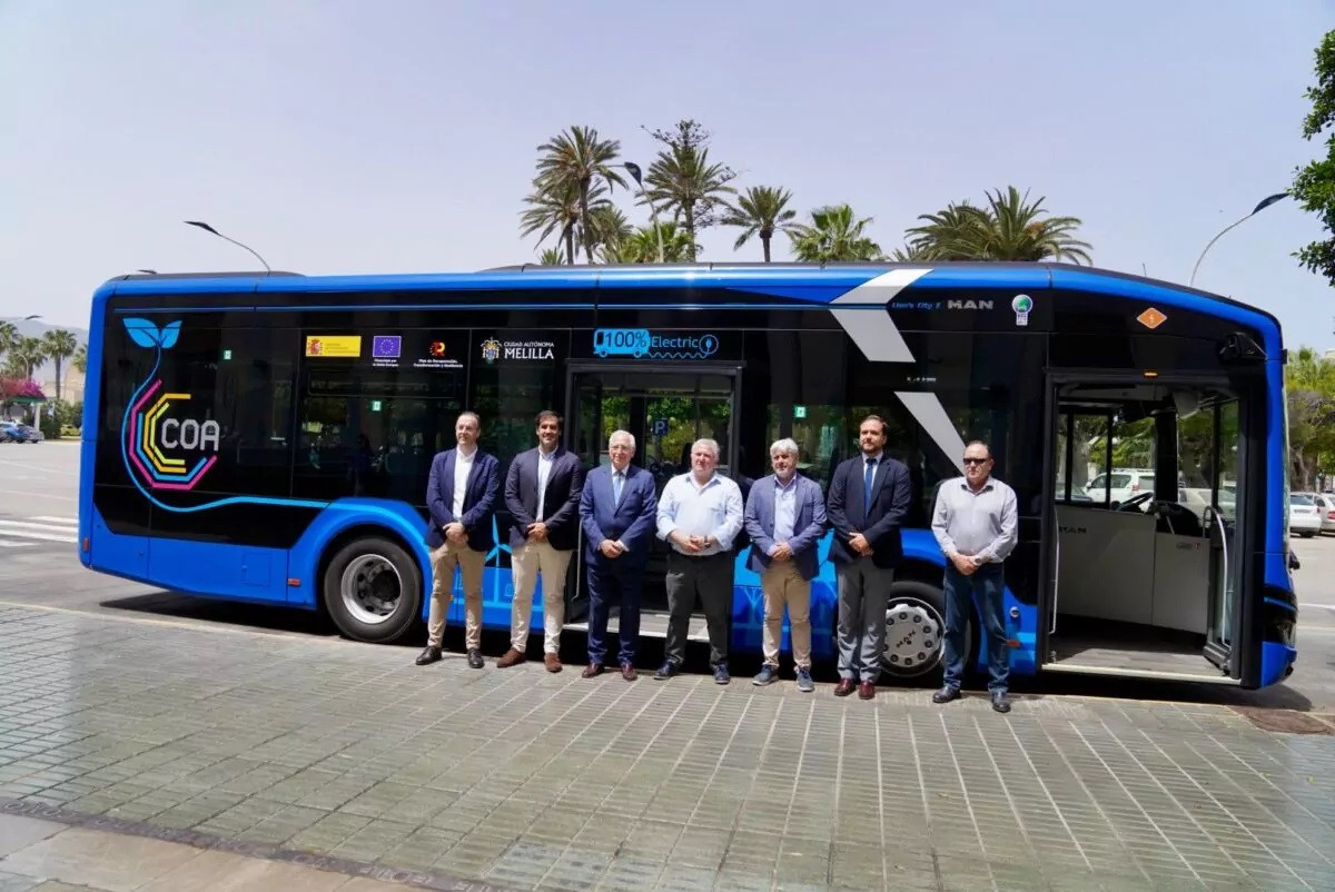 Coa de melilla incorpora un autobus electrico de man