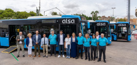 Alsa presenta cuatro nuevos autobuses hibridos en cartagena