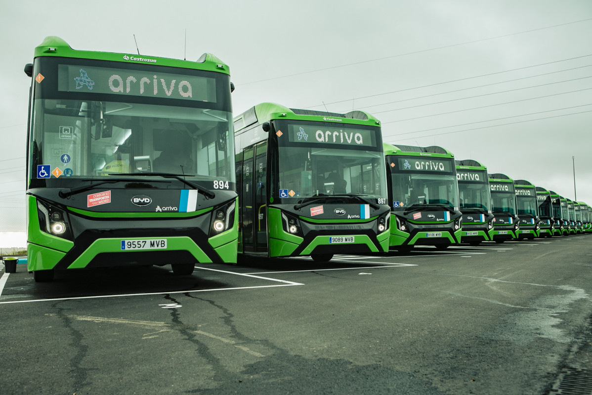 Arriva presenta 21 nuevos autobuses electricos para mostoles