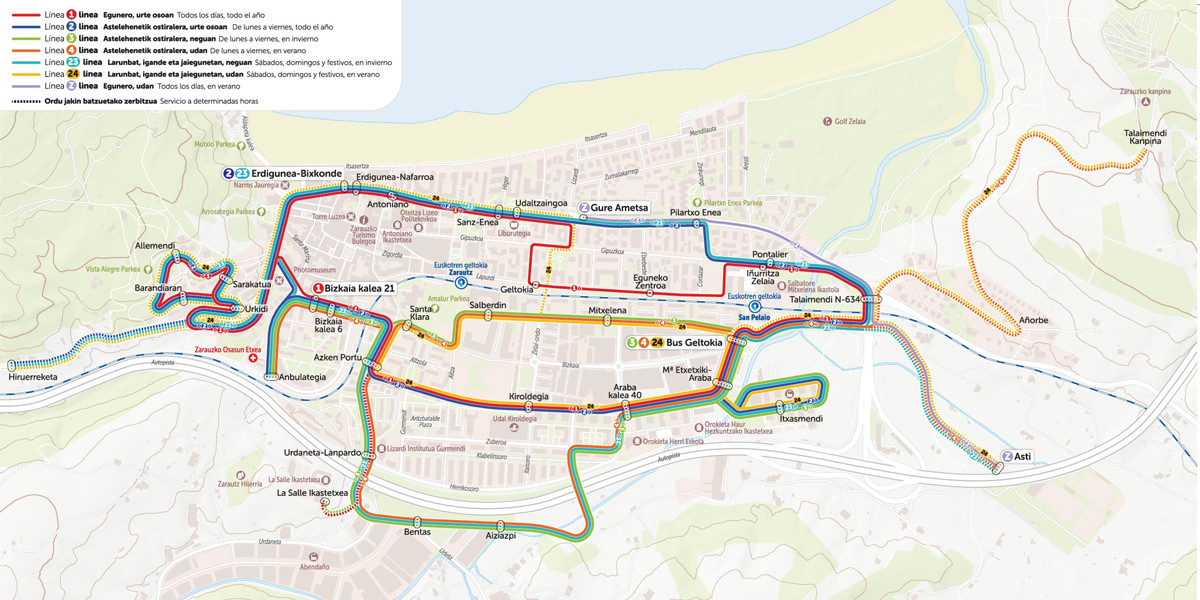 Zarauz pone en marcha las nuevas rutas del autobus urbano