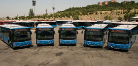 El autobus espanol va a la huelga