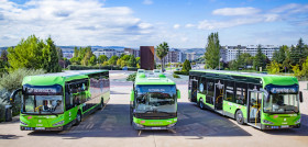 La veloz presenta tres autobuses electricos en rivas vaciamadrid