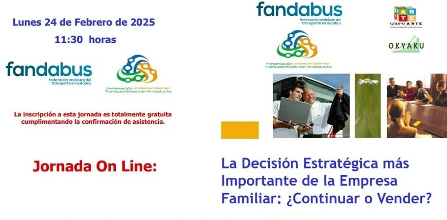 Fandabus celebrara una jornada online sobre la empresa familiar