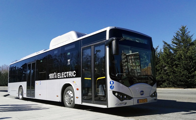 El autobús BYD K9C probado por la EMT de Madrid.